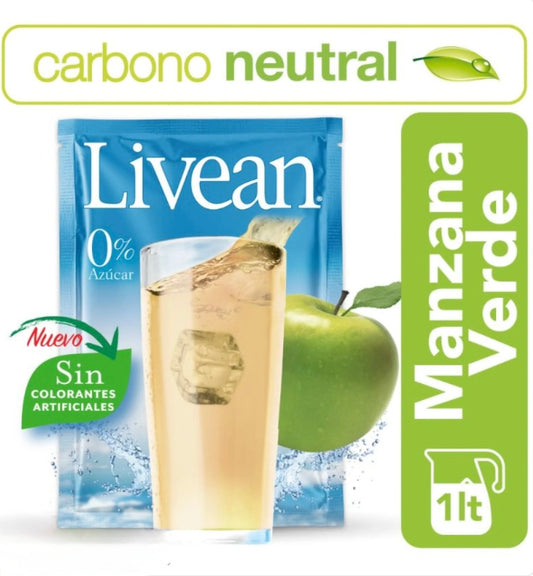 JUGO EN POLVO LIVEAN MANZANA