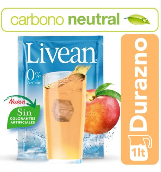 JUGO EN POLVO LIVEAN DURAZNO