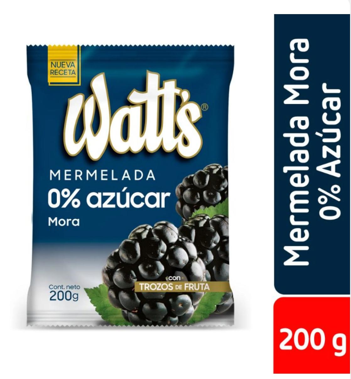 MERMELADA WATTS MORA 0% AZUCAR
